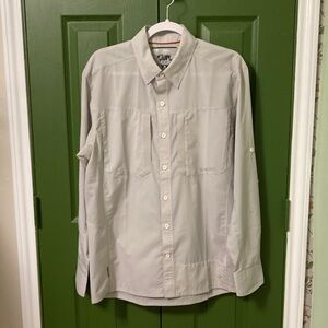 SIMMS G4 Men’s Pale Gray Button-Up Fishing Shirt